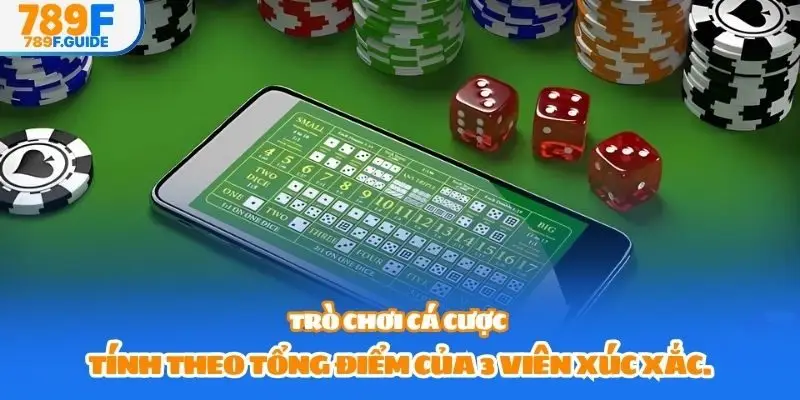 Trò chơi cá cược tính theo tổng điểm của 3 viên xúc xắc.